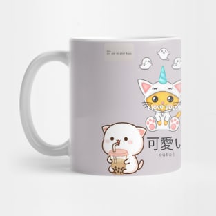 Kawaii cat loves boba Mug
